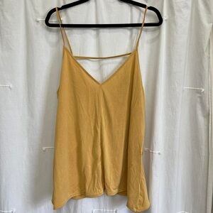 BKE Yellow Asymmetrical Camisole Top